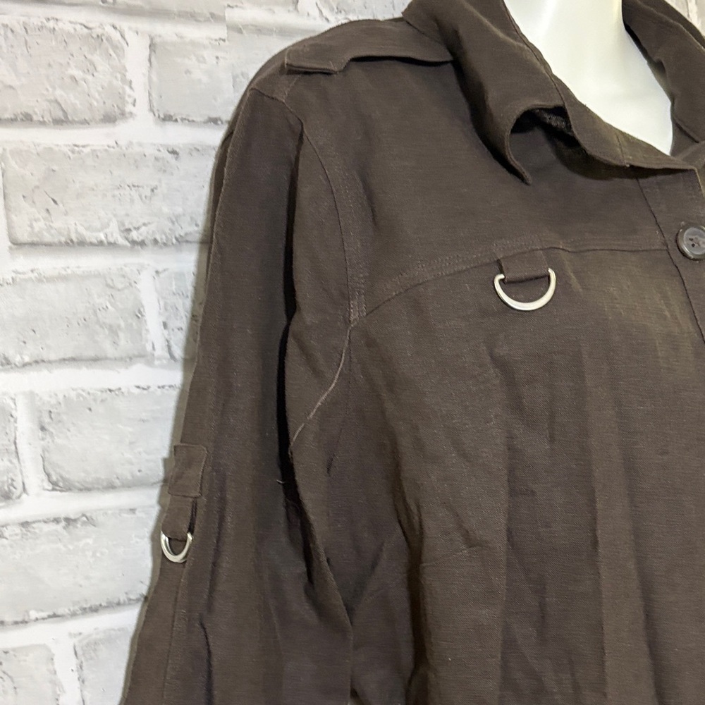Jessica gray Utility light Jacket with Belt, size 16w- brand new - Picture 4 of 12